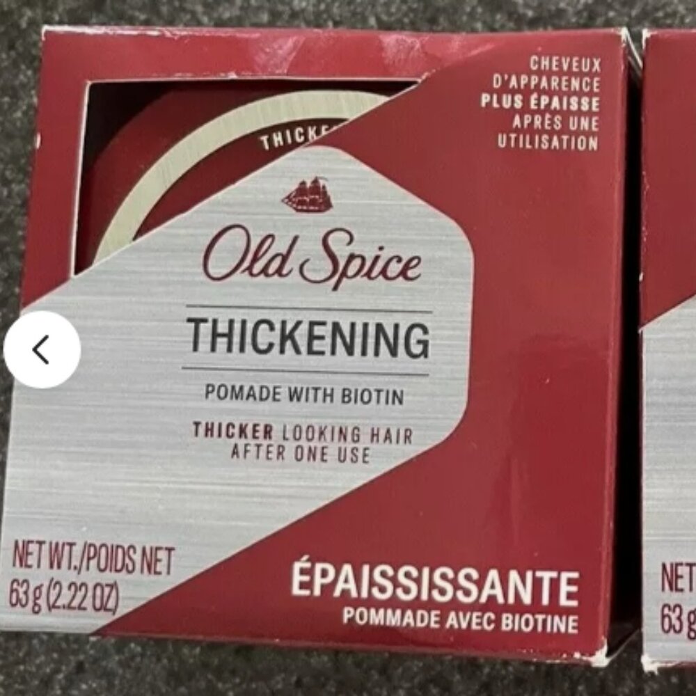 2 - Old Spice Thickening Pomade with Biotin, 2.22 oz Brand New